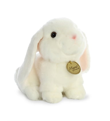 Miyoni 8" Aurora Plush White Lop Eared Rabbit 