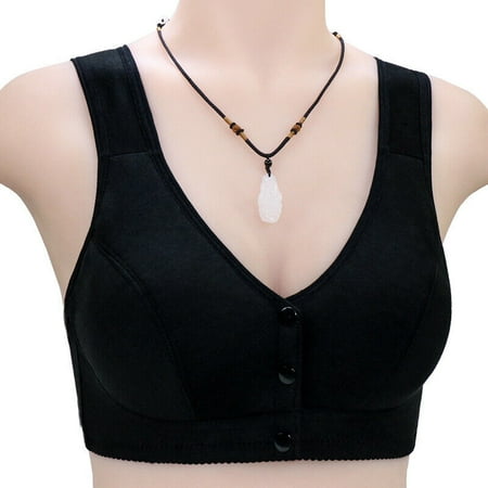 

Push Up Bralette Full Cotton Front Closure Bra Women Underwear Wireless Bras UK