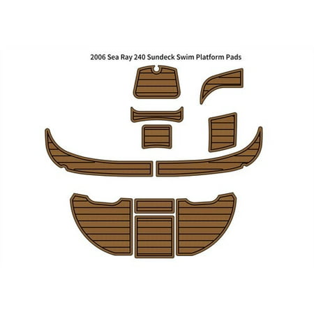 2006 Sea Ray 240 Sundeck Swim Platform Pad Boat EVA Foam Teak Deck Floor Mat
