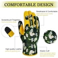 thumbnail image 2 of HOMEIORA 1 Pair Leather Gardening Gloves for Women Thorn Proof Garden Gloves Touch Screen Working Gloves Gifts, M, 2 of 8