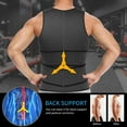 thumbnail image 5 of Vaslanda Neoprene Sauna Suit for Men Waist Trainer Vest Zipper Body Shaper Tank Top with Double Adjustable Belts, 5 of 8