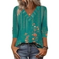 thumbnail image 2 of Blouses for women dressy casual Polyester,Spandex Soft Clothing L Green womens blouses, 2 of 5