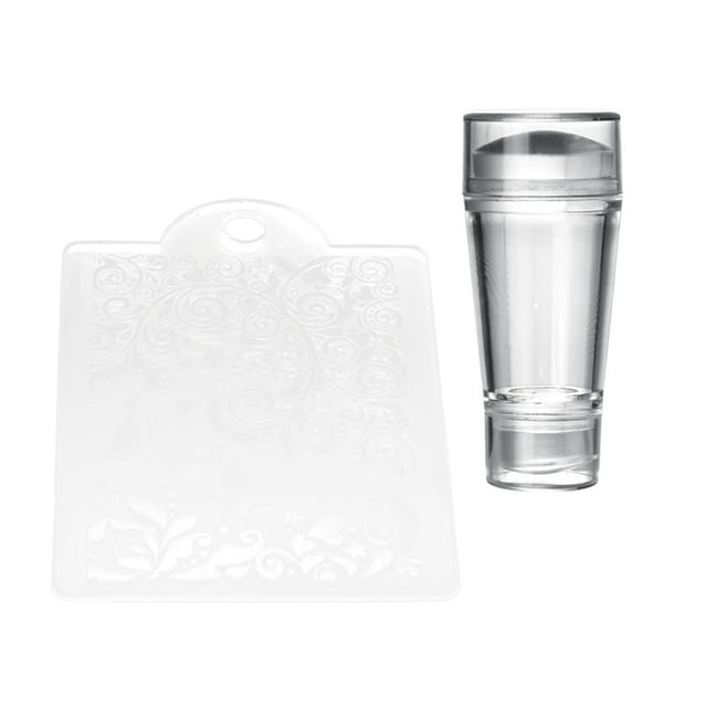 HILABEE Ended Stamper Transparent Manicure Scrapers 4.3 x 6 x 2.7 cm