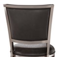 thumbnail image 4 of Ember Interiors Rouen Shiny Nickel Metal Swivel Counter Height Stool, Black, 4 of 10