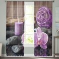 thumbnail image 5 of Zen St Purple Orchid Calm Candle Window Curtains Bedroom Modern Drape Sheer Tulle Valances Living Room Kitchen Voile Curtain, 5 of 7
