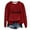 Red, variant on Towmus Baseball Sweatshirt for Women Oversized Long Sleeve Sweatshirts Baseball Printed Crew Neck Casual Pullover Hoodies Tops