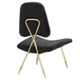 thumbnail image 5 of Modway Ponder Performance Velvet Lounge Chair in Black, 5 of 6