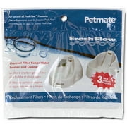 Angle View: Petmate Charcoal Filter Fits all Fresh Flow Pet Fountain Sizes 3 pack