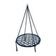 thumbnail image 3 of Columpio de cuerda de algodón para niños con ganchos de metal y marco de aleación para decoración de interiores. Azul, 3 of 8