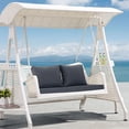 thumbnail image 5 of Outdoor Loveseat Cushions, Waterproof Weather & Fade Resistant Seat and Backrest Cushion Set for Patio Furniture, 46 x 26 Inch, Dark Grey, 5 of 8