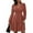 Caramel, variant on PRETTYGARDEN Womens Sweater Dress Fall Long Sleeve V Neck A Line Fit and Flare Ribbed Knit Short Dresses Winter Outfits
