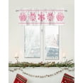 thumbnail image 6 of Christmas Kitchen Valances for Windows Christmas Pink Watercolor Snowflakes 54" W x 18" L Window Valances Rod Pocket Short Curtains for Bathroom, Living Room, Bedroom, Farmhouse, Cafe, 6 of 6