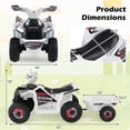 thumbnail image 3 of Gymax Kids Electric ATV Car 6V Battery-Powered Ride on Toy w/Removable Back Trailer White, 3 of 7