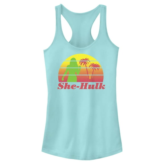 Junior's She-Hulk: Attorney at Law Sunset Green Hero  Racerback Tank Top Cancun 2X Large