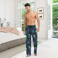 thumbnail image 7 of GZHJMY Neon Green Octopuses Men's Pajama Pants, Loose Lightweight PJs Lounge Sleep Bottoms with Pockets Drawstring, Pajama Bottoms for Home and Rest, Small, 7 of 7