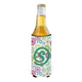 thumbnail image 2 of Carolines Treasures CJ2011-SMUK Letter S Flowers Pink Teal Green Initial Ultra Beverage Insulators for slim cans  Slim, 2 of 2