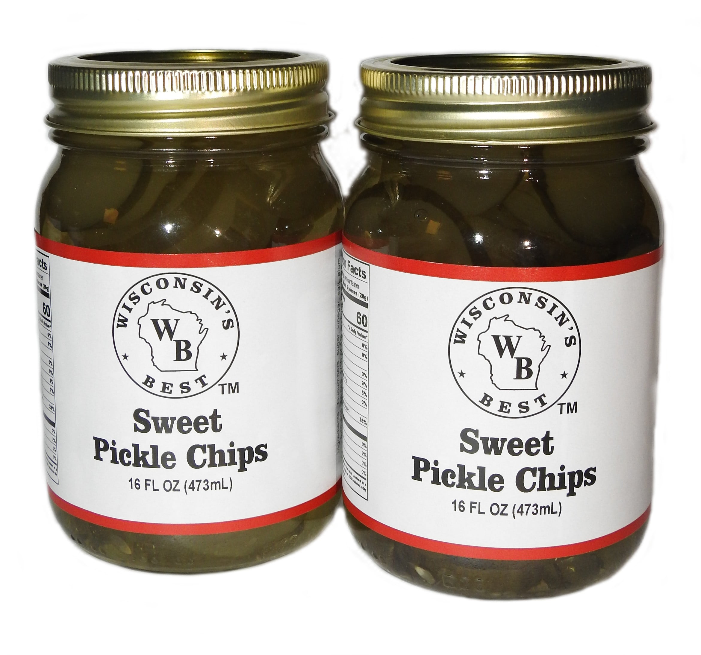 Wisconsin's Best Sweet Pickle Chips, 16 oz, 2 ct