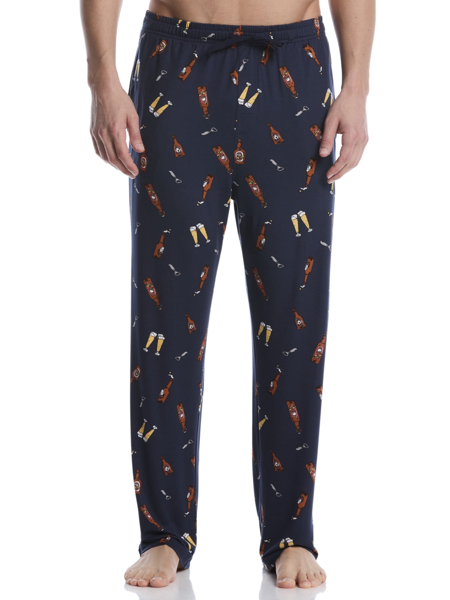 Ben Hogan Men's and Big Men's Set of Short Sleeve Solid Crew Shirt with Cold Drinks Conversational Deluxe Touch Sleep Lounge Pant, Size S-2XL