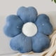 thumbnail image 1 of Almohada ZCNYCLAM con forma de flor, 38 cm, suave piel de conejo, gris y azul, 1 of 7