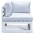 thumbnail image 5 of LeisureMod Chelsea 6-Piece Outdoor Patio Sectional White Aluminum With Light Grey Cushions, 5 of 15