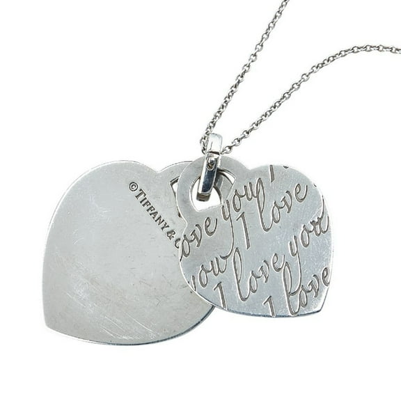 Pre-Owned Tiffany Notes Double Heart Necklace in 925 Sterling Silver for Women.... (Good)