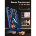 thumbnail image 3 of Funda de teléfono Vihibii para Samsung Galaxy S25 con tarjetero, color azul, 3 of 6