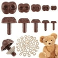 thumbnail image 7 of 1box Plastic Safety Noses Craft Nose with Eyes Washers for Puppet Plush Animal Making Coconut Brown 12~22.5mm Nose: 6~16.5x8~19.5mm 5 styles 10pcs/style 50pcs, 7 of 7