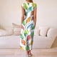 thumbnail image 5 of TaTaai Ladies Solid Color Round Neck Sleeveless Knee Length Casual Dress Fashion Pleated Detail with Pockets Soft Breathable Fabric Dress for Spring Summer Daily Casual Occasions Gift, 5 of 6