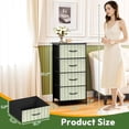 thumbnail image 3 of Kanworse 4 Drawer Fabric Dresser for Bedroom Green White Striped Abstract Chests of Drawers for Closet Organizers Storage, 3 of 8