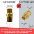 thumbnail image 4 of MADOL Propane Quick Connect Fitting Full Flow Plugs 1/4 Male Female Kit, Brass QDD Gas Air Connectors, for RV BBQ Heaters Compressor Pneumatic Tools, 4 of 8
