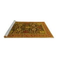thumbnail image 2 of Ahgly Company Machine Washable Indoor Rectangle Oriental Yellow Industrial Area Rugs, 5' x 7', 2 of 4