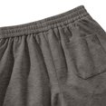 thumbnail image 7 of TEAJOPSUU Men's Casual Shorts Plus Size Loose Fit Canvas Shorts with Elastic Drawstring Waist Embroidery Detail Straight Leg Cut Dark Gray, 7 of 7