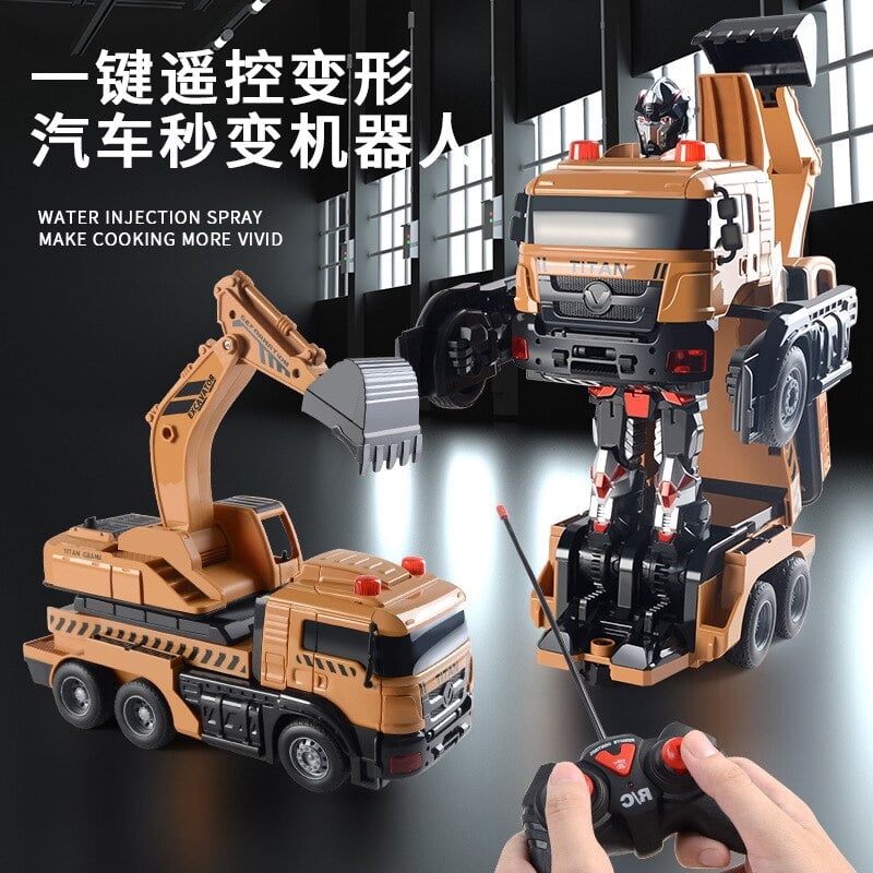 Kis's Deformation RC Car Toy Robot Engineering Car Boy Toy Electric ...