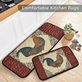 thumbnail image 6 of Vintage Rooster Kitchen Rugs and Mats Set 2 Piece Non Slip Washable Runner Rug Set of 2 for Kitchen Floor Home Sink Ladunry Office, 6 of 6