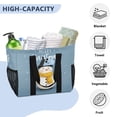 thumbnail image 5 of Large Hand-Held Storage Bag Kitchen Reusable Grocery Bags， Travel Tote Bags， Waterproof Tote，Laundry Bag，Beach Bag， Pool Bag White Christmas Snowman, 5 of 8