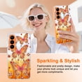 thumbnail image 3 of CASEFIV for Samsung Galaxy S26 Case,Cute Butterfly Pattern Magnetic Phone Cover Translucent Slim Protective Case for Women Girls,Orange Butterfly, 3 of 7