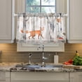 thumbnail image 5 of FREEAMG 36 Inch Length Kitchen Curtains Foxes Owls 2 Panels Half Window Sheer Curtains Rod Pocket Farmhouse Short Drapes for Bathroom Cafe Basement, 5 of 7