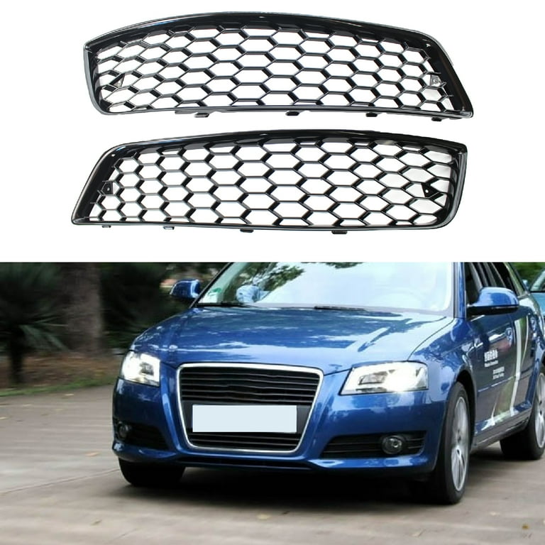XWQ 2Pcs Black Lower Side Grille Durable Front Bumper Grill Trim