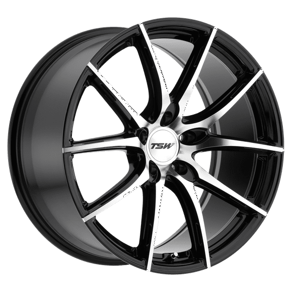 Tsw Sprint 20X8.5 5X108 40Et 76.1Cb Gloss Black W/ Mirror Cut Face Wheel