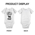 thumbnail image 3 of Sorry I Can't I Have Plans With My Norwegian Elkhound Love Pet Dog Cute Baby Bodysuit (White, 3-6 Months), 3 of 5