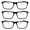 3-Black, variant on 2SeeLife Blue Light TR-90 Reading Glasses for Men – Fits all Face Shapes, Sturdy Frame, Spring Hinges, Premium Readers, Blue, +1.00
