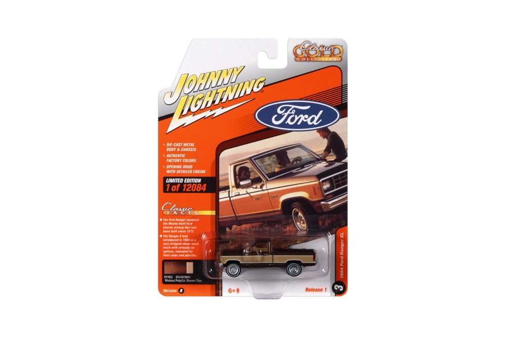 Johnny Lightning 1984 Ford Ranger XL, Walnut Metallic Brown, 1/64