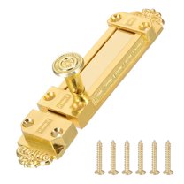 Uxcell Barrel Bolt Latch, Vintage Sliding Lock with Mounting Screws for Wooden Door Barn Fence Shed Window Gold 4 Inch