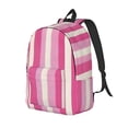 thumbnail image 3 of Casual Canvas Backpack Without Interlayer Large Capacity Stick Bag Design For Outdoor Shopping Office Outdoor Sports Pink Stripe_3 Medium, 3 of 7