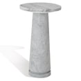 thumbnail image 2 of Safavieh Couture Valentia Modern Marble and Manufactured Wood Round End Table, Light Gray, 2 of 7