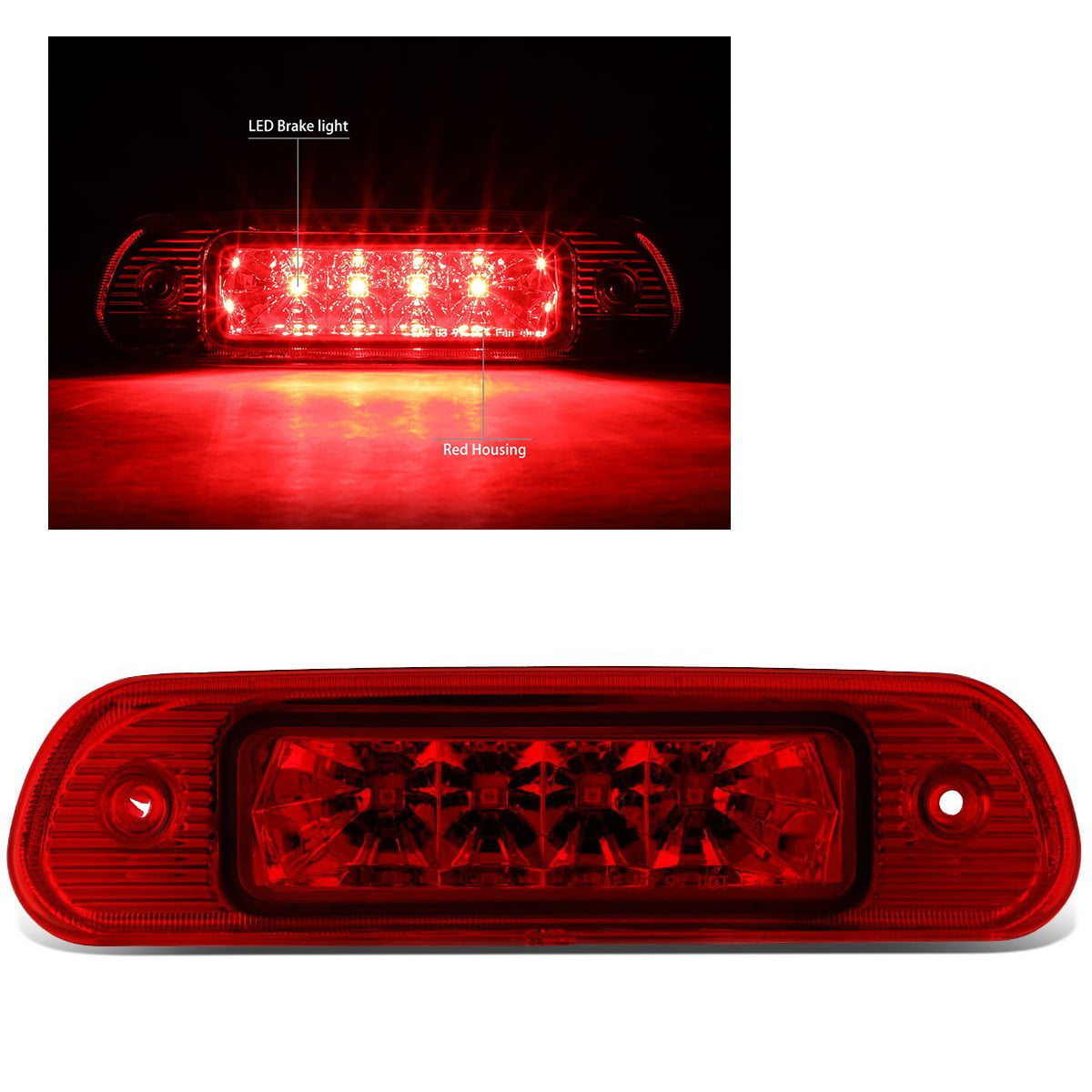 For 99-04 Jeep Grand Cherokee Smoked LED 3rd Third Brake Light Lamp Replacement