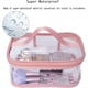 thumbnail image 4 of Neceser de maquillaje transparente, portátil, impermeable, transparente, para viaje, gran almacenamiento, 4 of 5