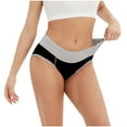 thumbnail image 3 of New Release, Comfortable High Waisted Panties, Women's Physiological Underwear, Soft Seamless, Breathable, Anti-Slip, For Workout, Daily Wear, Odor-Resistant, Plus Size Women Pants | Black L, 3 of 9