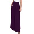 thumbnail image 6 of KOH KOH Long Flowy Cute Modest High Empire Waist Full Floor Length Pockets Casual Semi Formal Vintage Work Office Workwear Maxi Skirt For Women Purple XX-Large US 18-20 NT325, 6 of 7