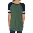 thumbnail image 3 of YAGHYAGH Womens Summer Basic Tee Raglan Short Sleeve Striped T Shirt Tops, 3 of 3